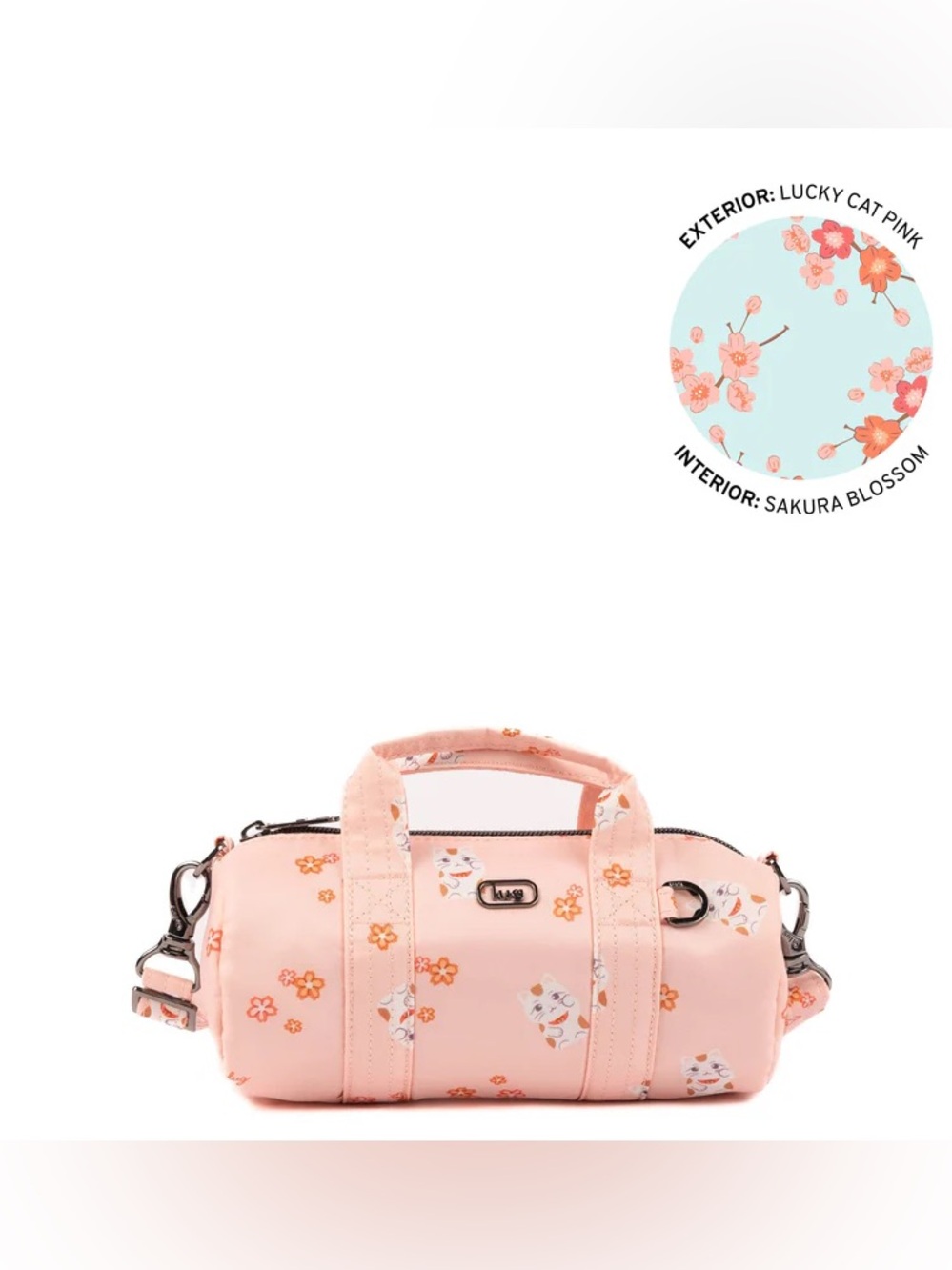 Lug Rallycar Mini Crossbody Bag Lucky Cat Pink